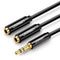 Ugreen 3.5mm Stereo Audio Splitter Cable - 20cm Black (AV134/20816)