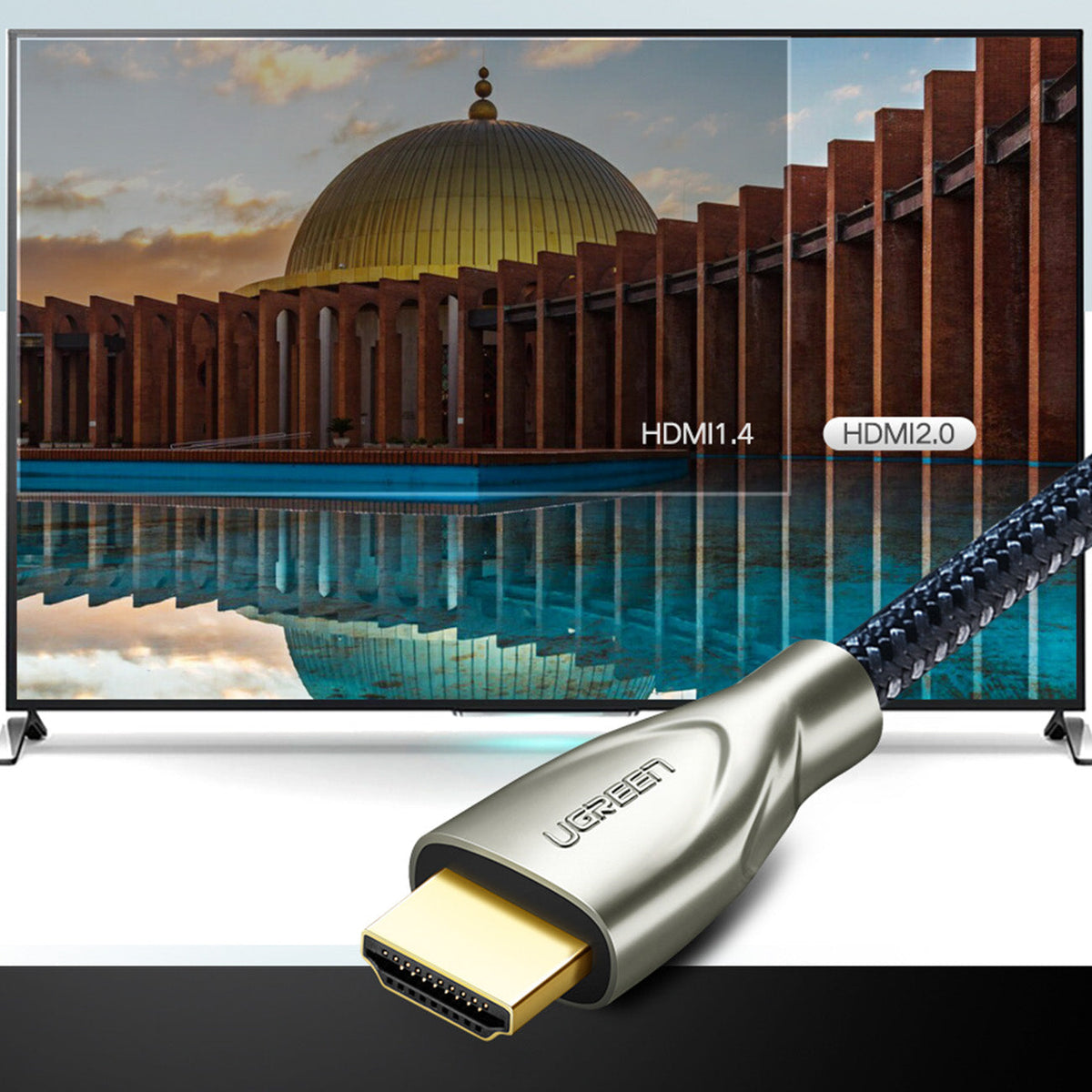 UGreen HDMI 2.0 Male To Male Cable - 1.5m (Gray) (HD131/50107)