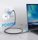 UGreen USB-C 2.0 Male To USB-C 2.0 Male 3A Data Cable 1m (Gray/Black) (US261/50150)
