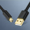 UGreen USB 2.0 A Male To Mini USB 5 Pin Male Cable - 2m (Black) (US132/30472)