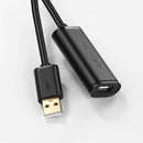 UGreen USB 2.0 Active Extension Cable With Chipset - 15m (Black) (US121/10323)