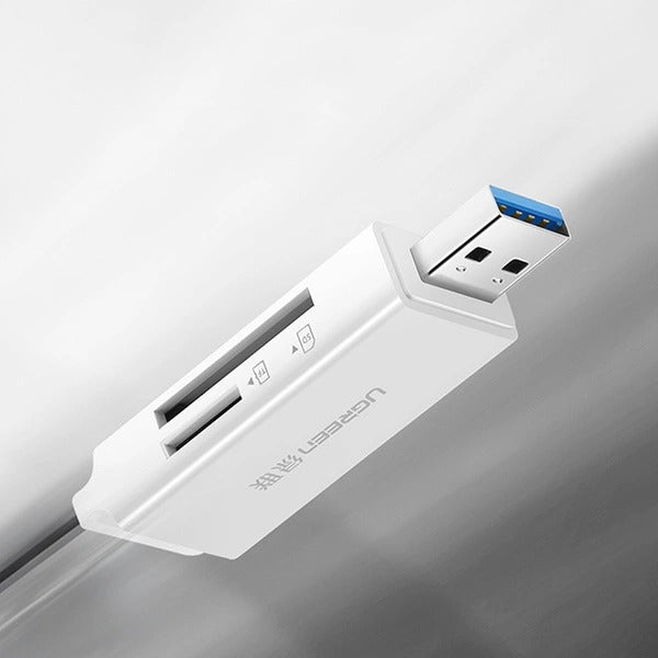 Usb Card Reader White UGreen USB 3.0 Card Reader For TF/SD (White) (CM104/40753)