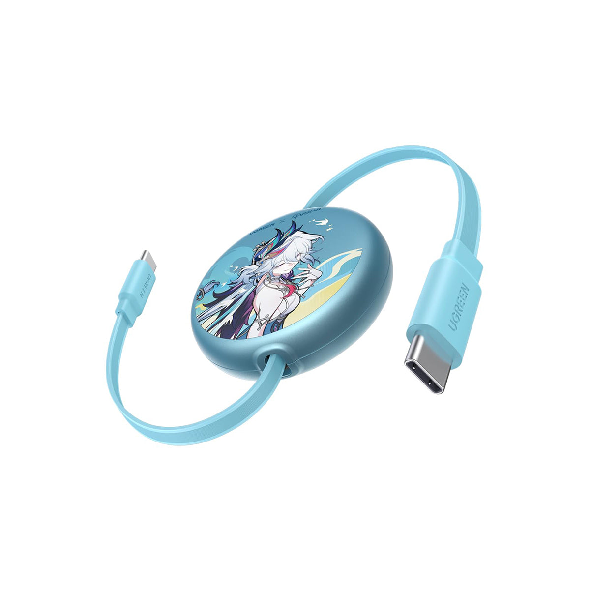 Ugreen x Honkai: Star Rail USB-C to USB-C 100W PD Fast Charging Retractable Cable - 1m