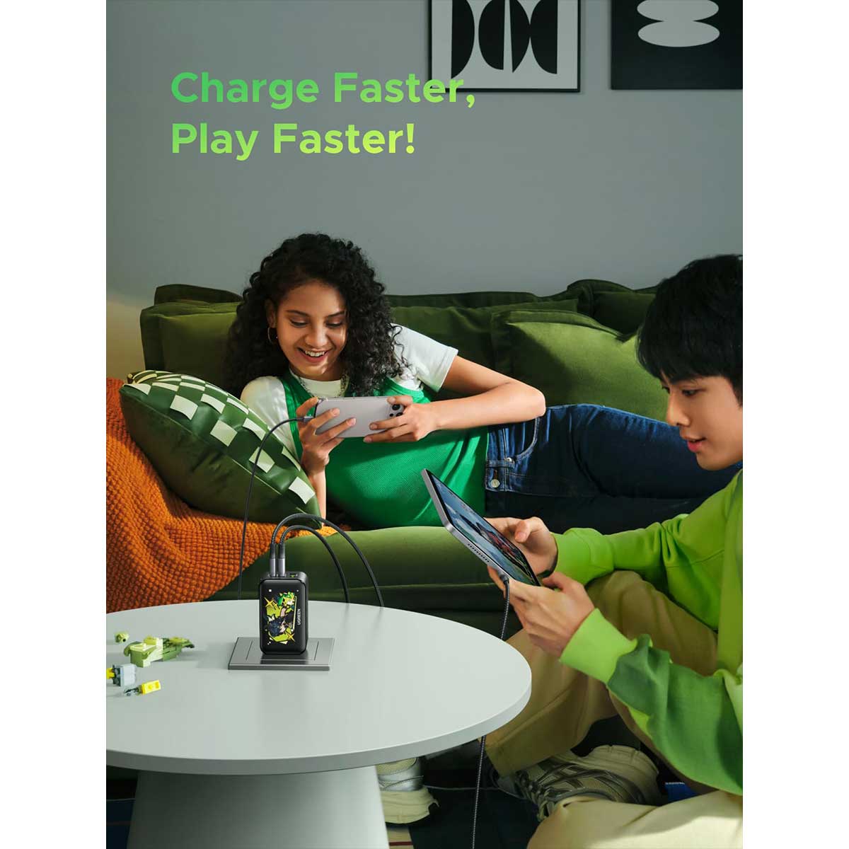 Ugreen Nexode 3-Port 2xUSB-C + 1xUSB-A 65W Gan Fast Charger Genshin Impact Ed. (CD244/10334GI)