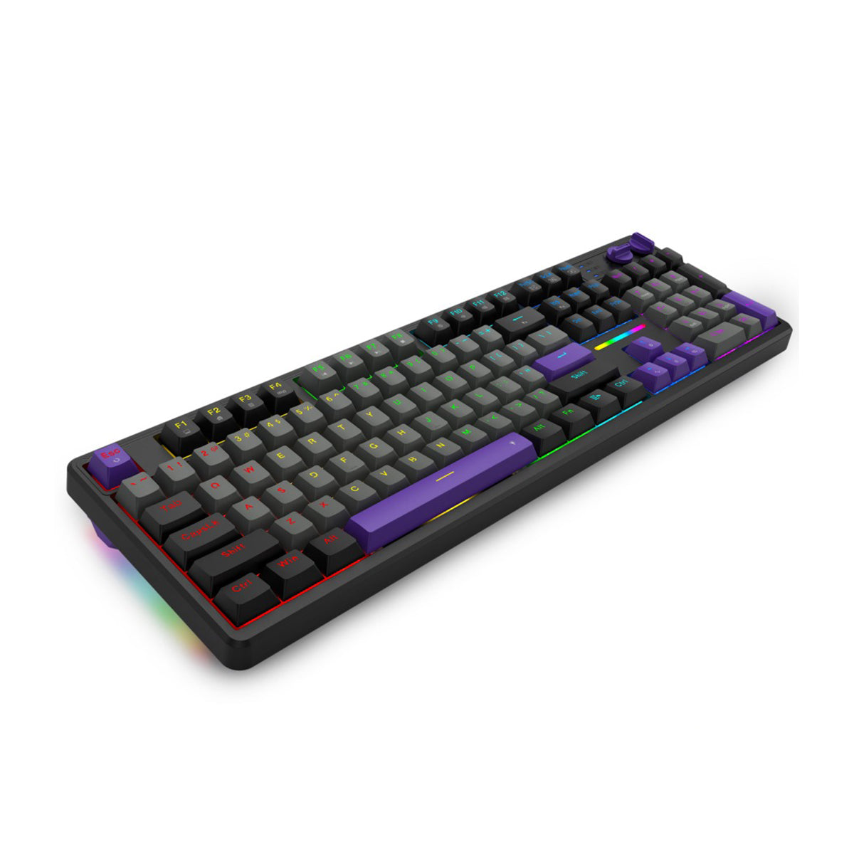 E-Yooso Z-104 Rainbow Light Wired Mechanical Keyboard Grey/Black/Purple (Silverwood Switch)
