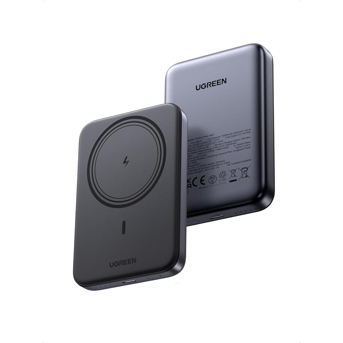 Ugreen 10000mAh Mini Magnetic Wireless 20W Power Bank (Space Gray) (PB561/25919)
