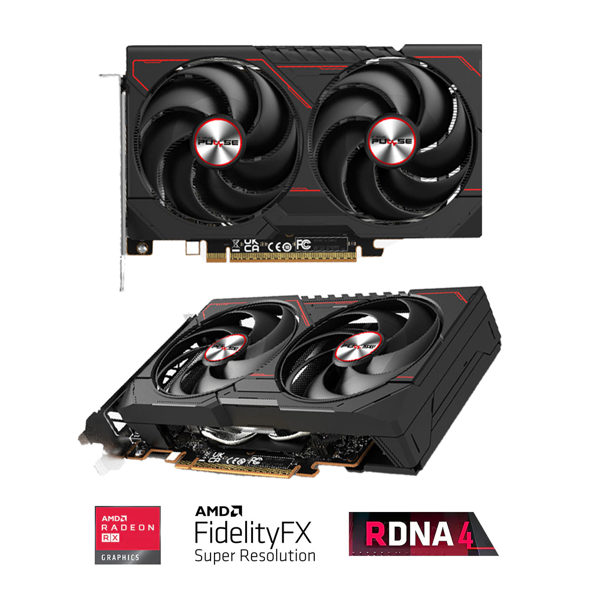 Sapphire Pulse AMD Radeon RX 9050 Gaming 8GB Dual HDMI / DP Lite Graphics Card