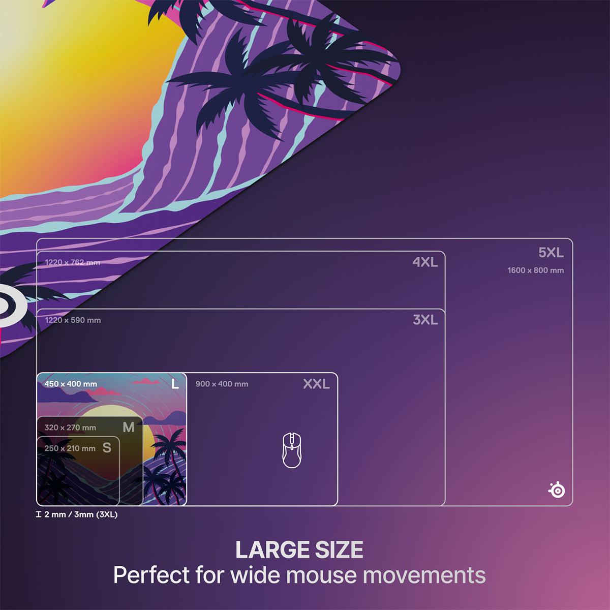 Steelseries QCK Cloth Mousepad (Neon Sunset)