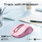 Promate Ken Dual Mode Wireless Optical Mouse With BT & RF Connectivity (Pink)