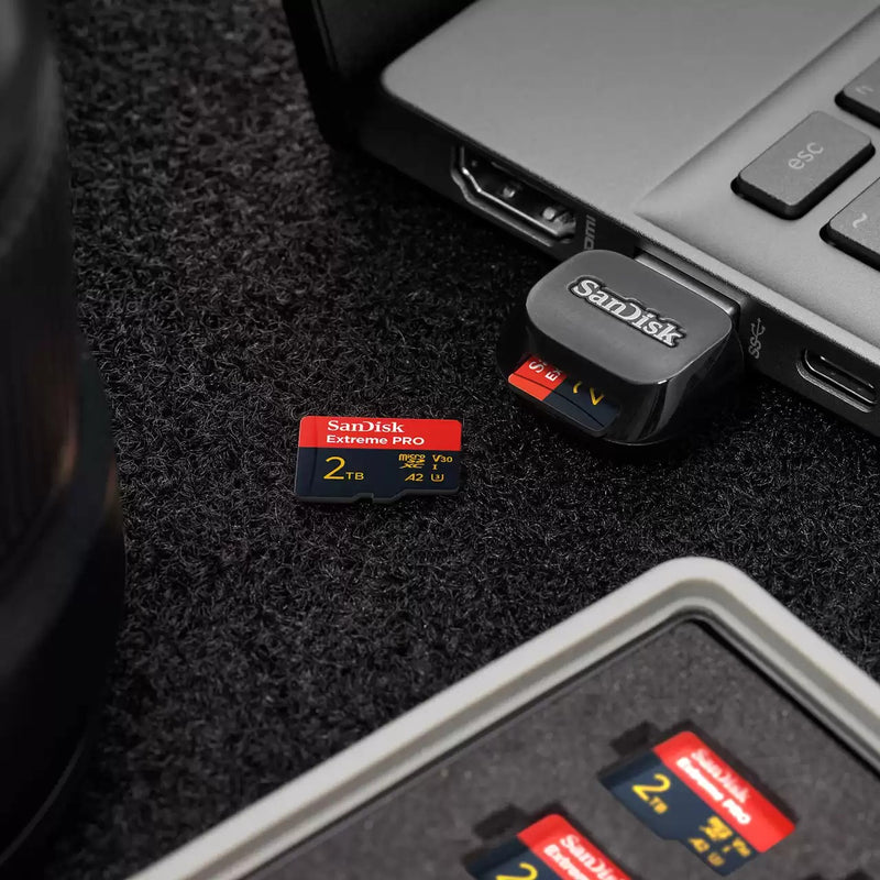 Sandisk Extreme Pro 2TB 250MB/s microSDXC UHS-I Card with Adapter