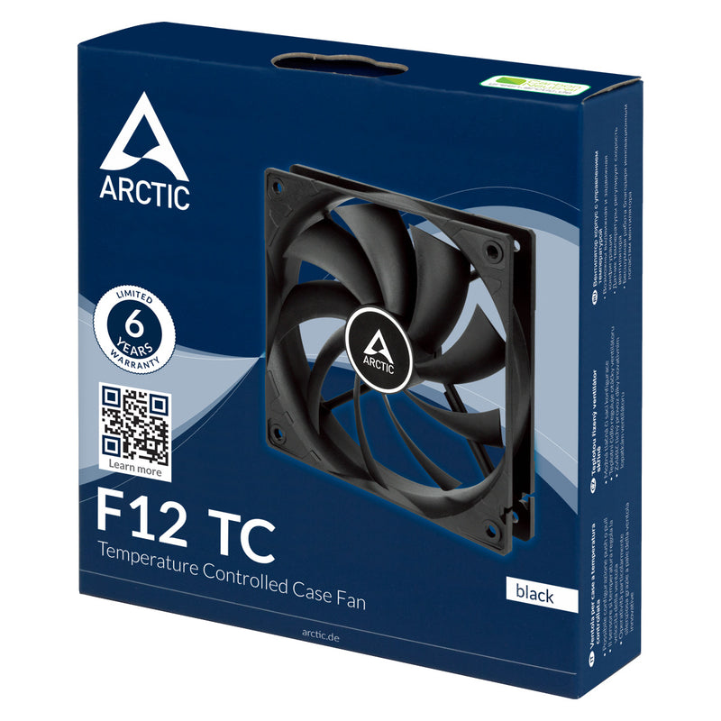 Arctic F12 TC 120mm Fan with Temperature Control (Black) (ACFAN00199A)
