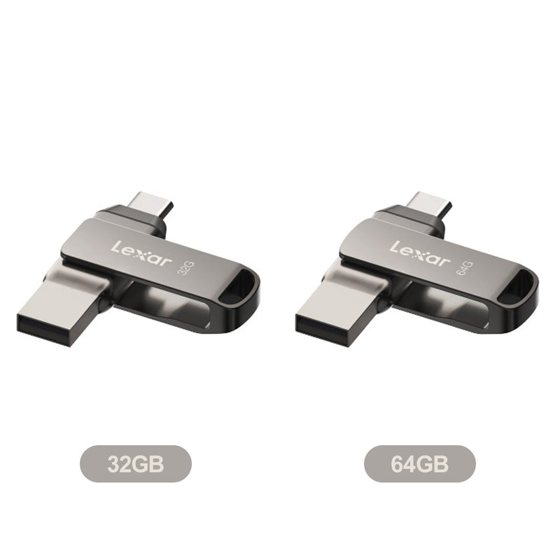 Lexar JumpDrive Dual Drive D400 USB 3.2 Gen 1 Type-C & Type-A 100MB/s Read Flash Drive