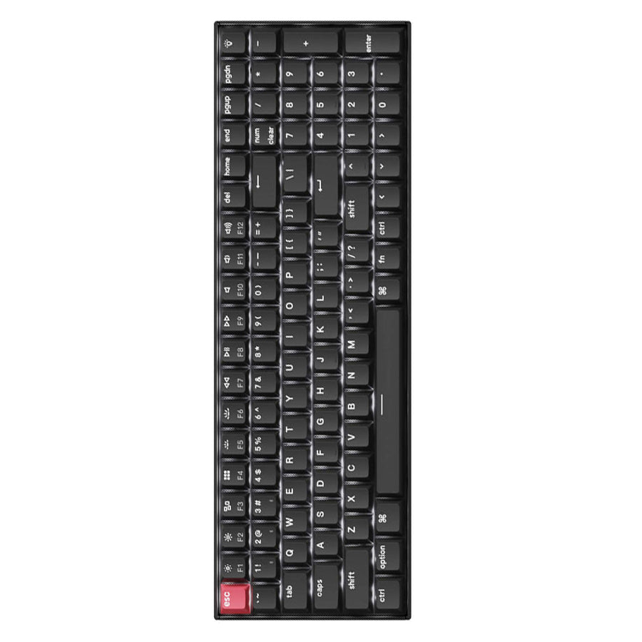 Keychron K4 QMK Fully Assembled Hot-Swappable White Backlight 96% Wireless Mechanical Keyboard Version 3 - Black