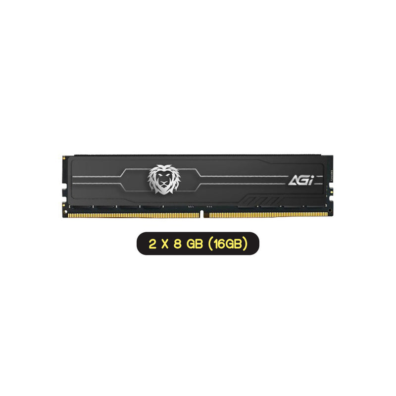 AGI Gear 16GB (8GBx2) DDR4 3200MHz CL22 UDIMM Desktop Memory (AGI320A08UD138-DT)