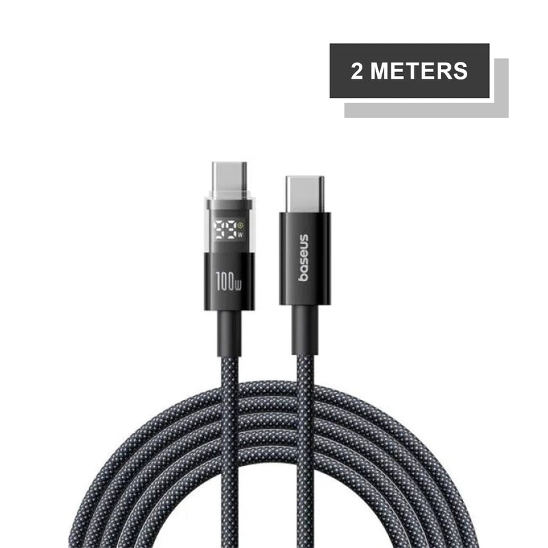 Baseus Display II Fast Charging Data Cable USB-C to USB-C 100W 2M (Cosmic Black) (P10382702121-01)