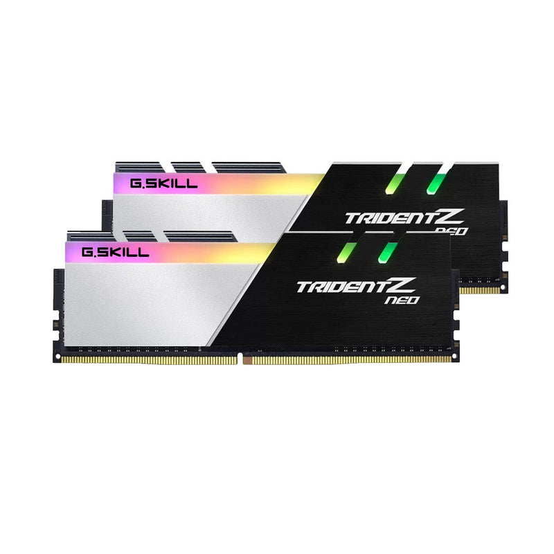 G.Skill Trident Z Neo RGB 32GB (2X16GB) DDR4 3200MHZ CL16-18-18-38 1.35V Desktop Memory (Black/Silver) (F4-3200C16D-32GTZN)