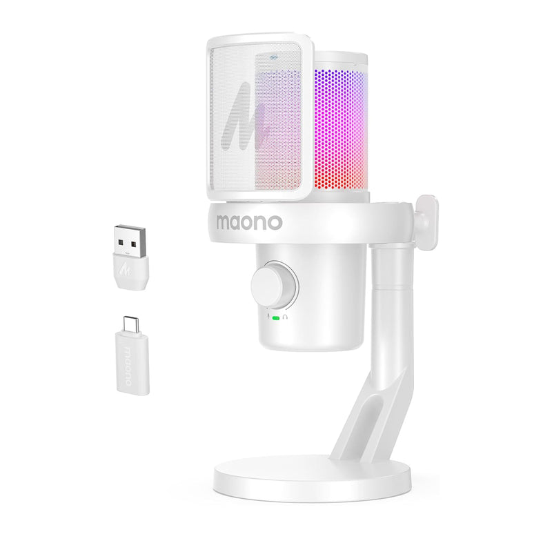 Maono DM40 Pro Wireless RGB Condenser Gaming Desktop Microphone