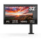 LG 32UN880K-B 31.5" 4K UHD (3840x2160) 60Hz 5ms GTG Ergo IPS USB-C Monitor