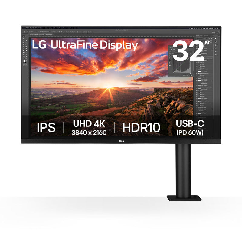 LG 32UN880K-B 31.5" 4K UHD (3840x2160) 60Hz 5ms GTG Ergo IPS USB-C Monitor