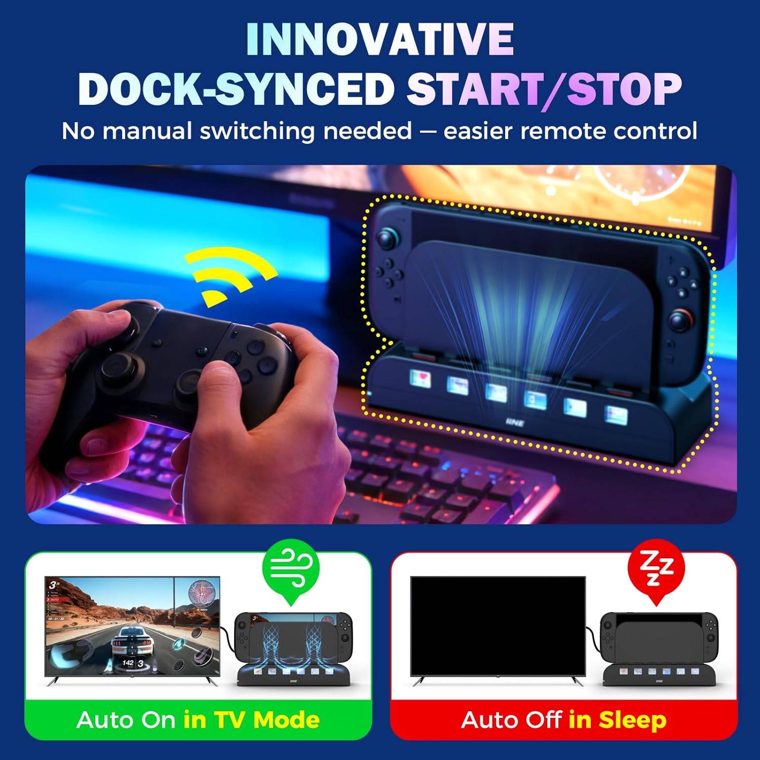 IINE Dock-Synced Auto Cooling Fan for Nintendo Switch 2 (L1259)