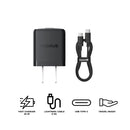 Baseus Palm Fast Charger 1C 20W with Ultra Fast Charging Data Cable USB-C to iP 20W 1m (Cluster Black) (E0116500)