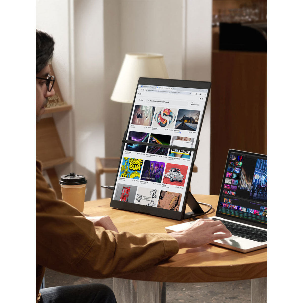JSAUX FlipGo Pro 13.5" 2256x1504 Dual Stacked Portable Monitor (Black) (PM0201)