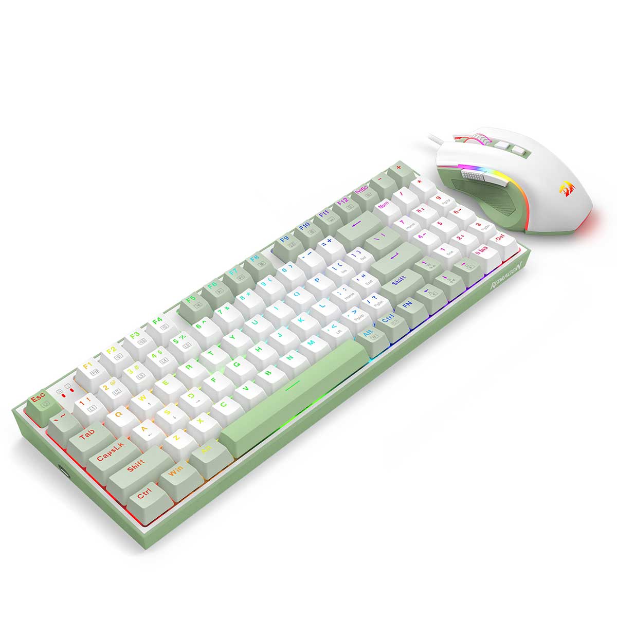 Redragon S134 Ultimate Gaming Rig Mechanical Gaming Keyboard + Mouse Combo (Dust-Proof Brown) (Winter Edition)