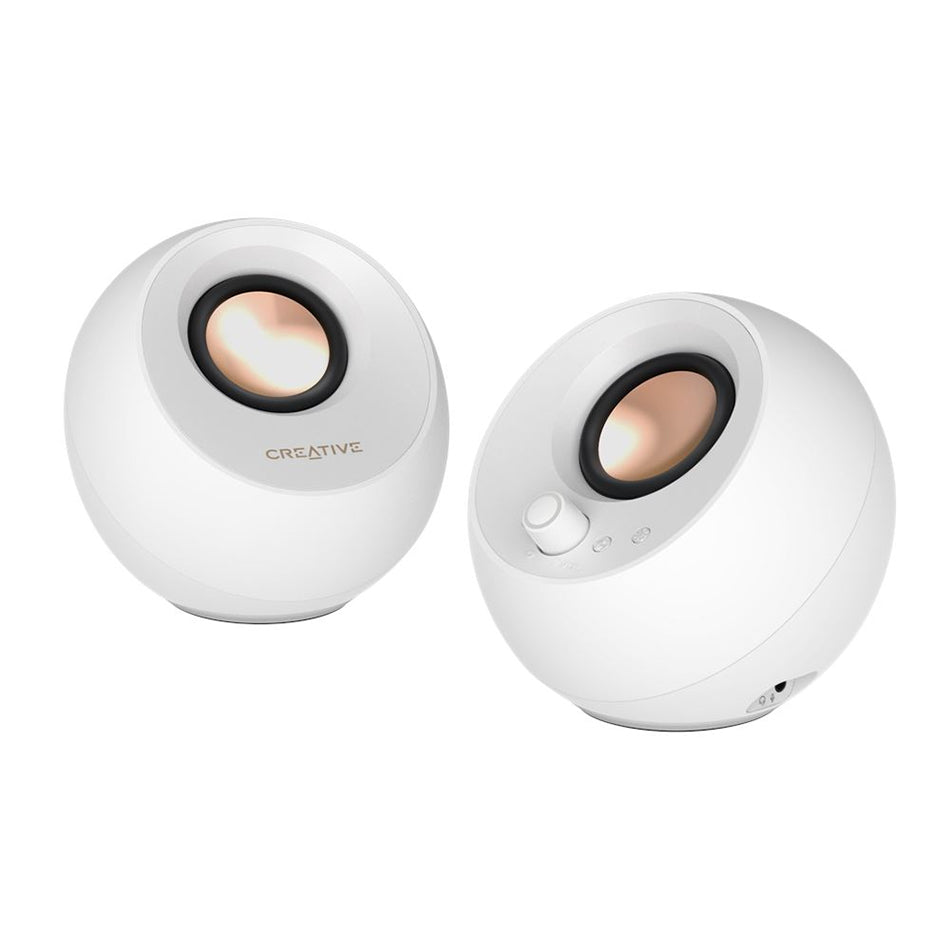 Creative Pebble Pro Minimalist 2.0 USB-C Speakers With Bluetooth 5.3 & Customizable RGB Lighting
