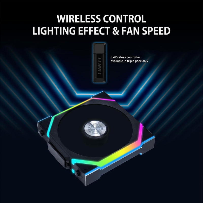 Lian Li Uni Fan SL Wireless 120 ARGB - Single Pack (Black) (12SL1W1B)