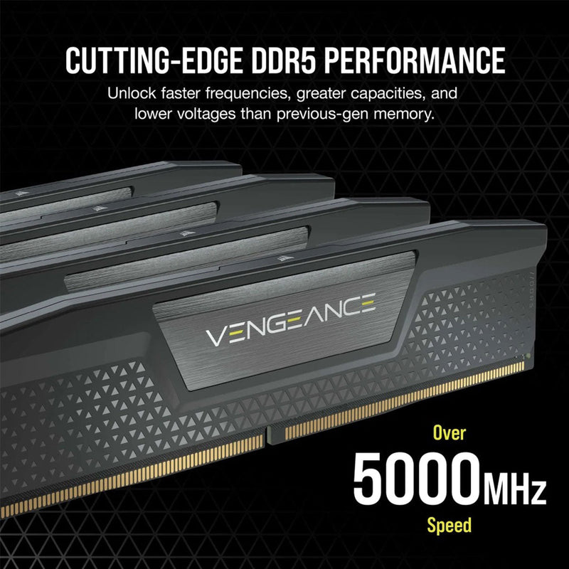 Corsair Vengeance 32GB (2X16GB) DDR5 DRAM 6000MHZ CL36 Memory Kit (Black) (CMK32GX5M2E6000C36)