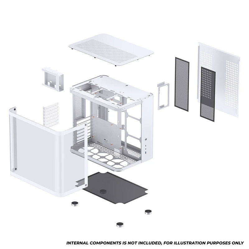 Jonsbo TK-2 ATX Separated Cabinet Computer Case (Black, White)
