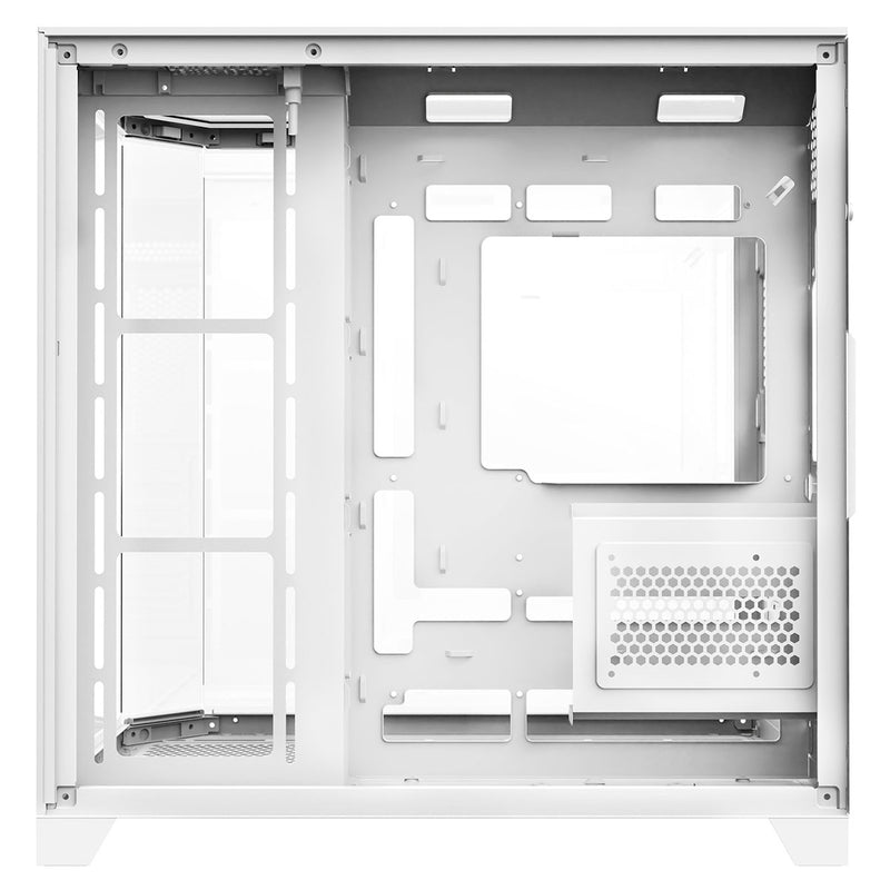 Coolman Zentra Luxe ATX Vision PC Case (Black, White)