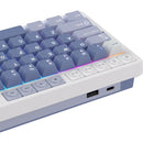 Royal Kludge RK M65 Tri-Mode RGB 66 Keys Hot-Swappable Mechanical Keyboard Ocean Blue