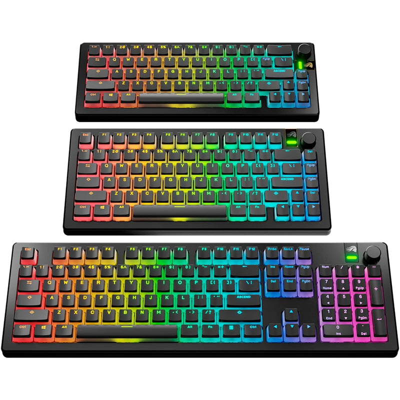 Glorious GPBT Aura V3 RGB Keycaps 130 Keys (Black, White)