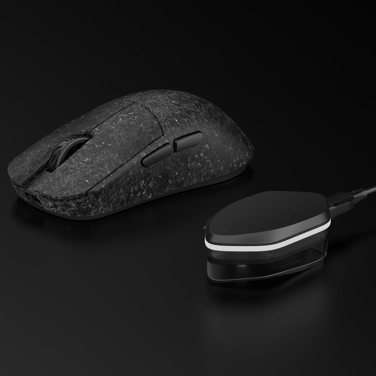 WLMouse YING Forged Carbon Fiber Gaming Mouse ( Black - Glow in the Dark, Black, Blue, Red)
