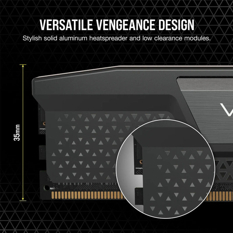 Corsair Vengeance 64GB (2X32GB) DDR5 DRAM 5600MHZ CL40 Memory Kit (Black) (CMK64GX5M2B5600C40)