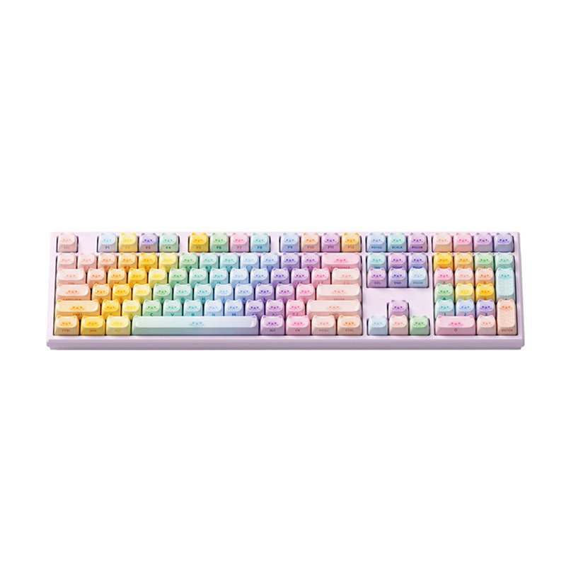 Akko x MonsGeek MG108B Colorful Cats Multi-Mode RGB Hot-Swappable Mechanical Keyboard (Akko V3 Piano Pro Switch)