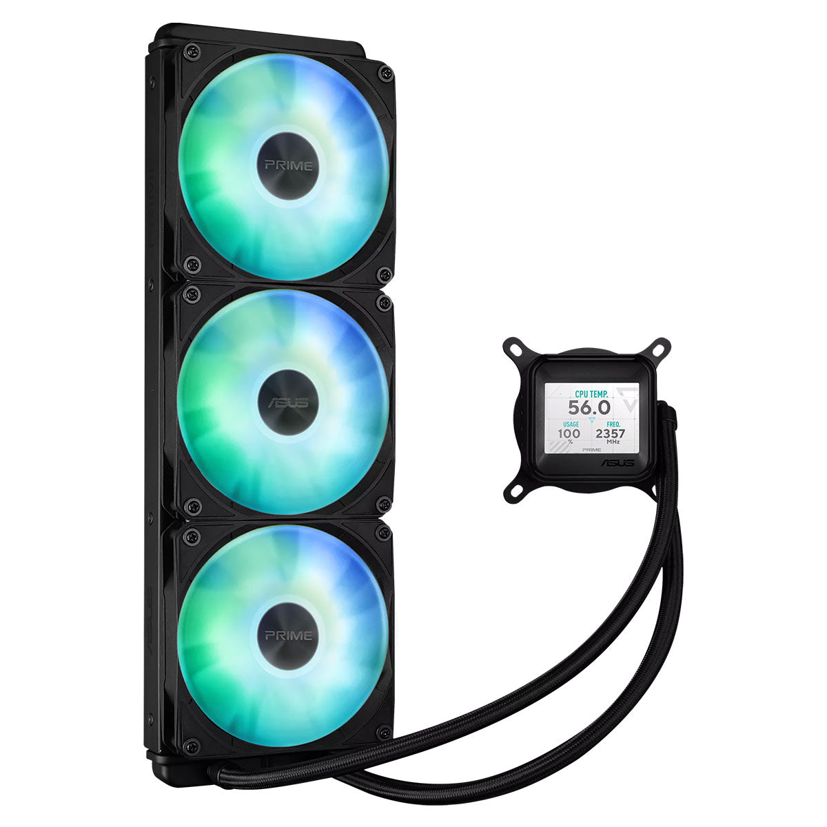 Asus Prime LC 360 ARGB LCD AIO CPU Liquid Cooler (Black)