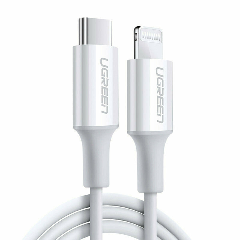 UGreen Lightning To Type-C 2.0 Male Cable (White) (US171) (0.25M, 0.5M, 2M)