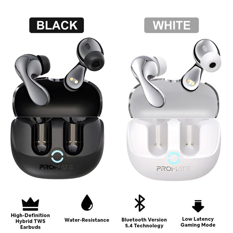 Promate Baton High-Definition Hybrid ANC TWS Earbuds with IntelliTouch