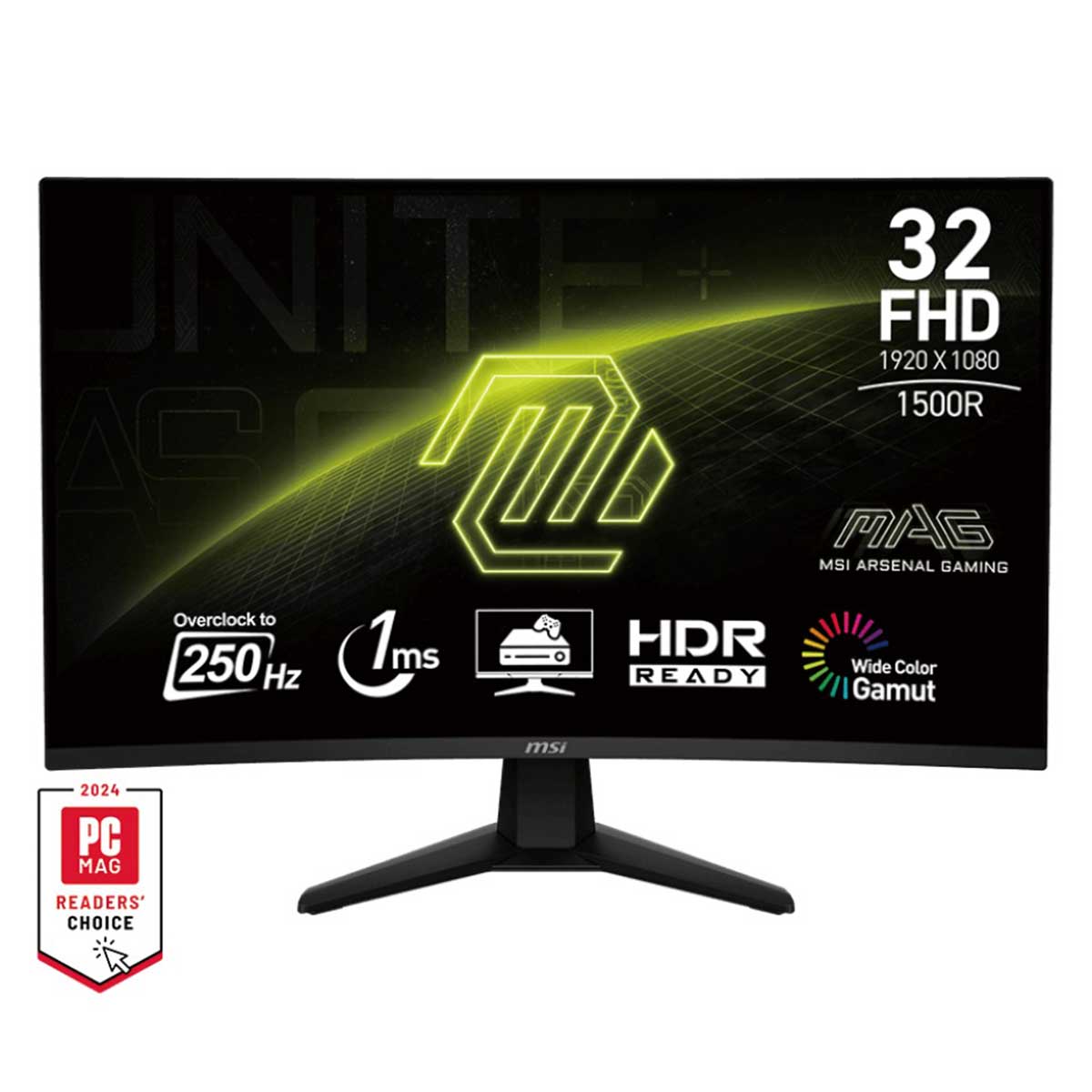MSI MAG 32C6X 31.5" FHD (1920x1080) 250Hz(OC) 1ms MPRT VA Curved Gaming Monitor with Tilt Adjustment