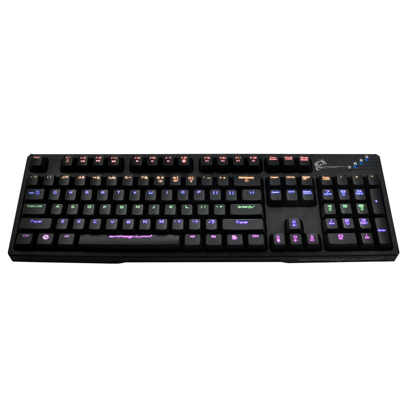 Elephant Dragonwar Mechanical Blue Switches Pro Gamer Keyboard Black (GK-007-Black)