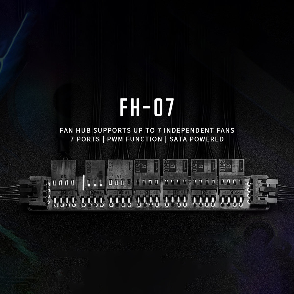 ID-Cooling FH-07 7-Port PWM Hub With SATA Power