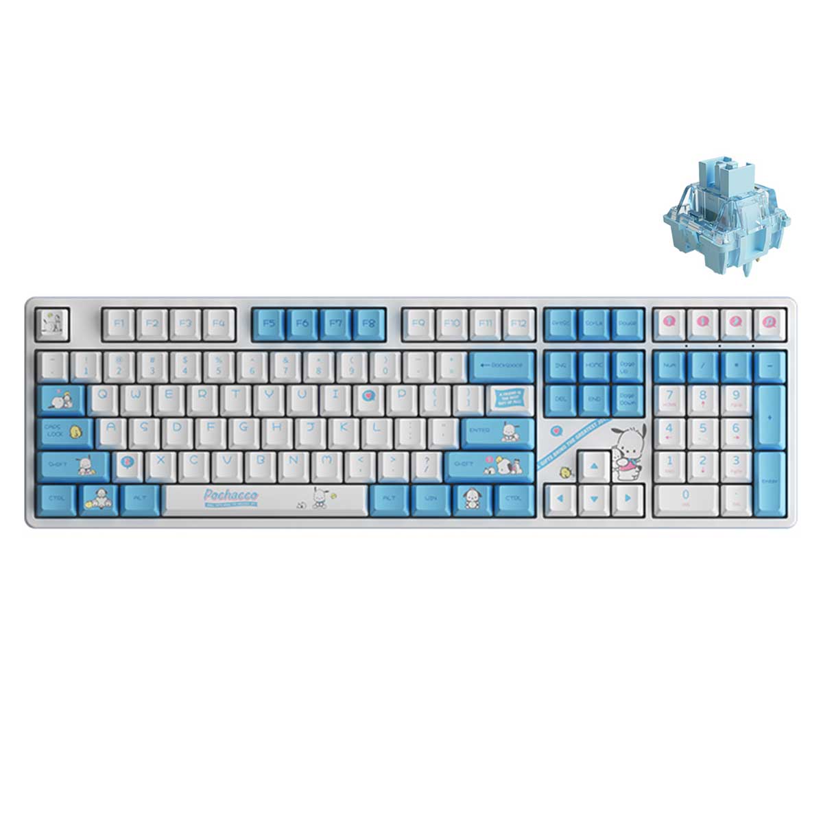Akko Pochacco Blue 5108B Plus Multi-Modes RGB Hot-Swappable Mechanical Keyboard