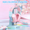 Onikuma X13 RGB Colorful Lighting Wired Gaming Headset with Noise Cancelling Microphone (Pink)