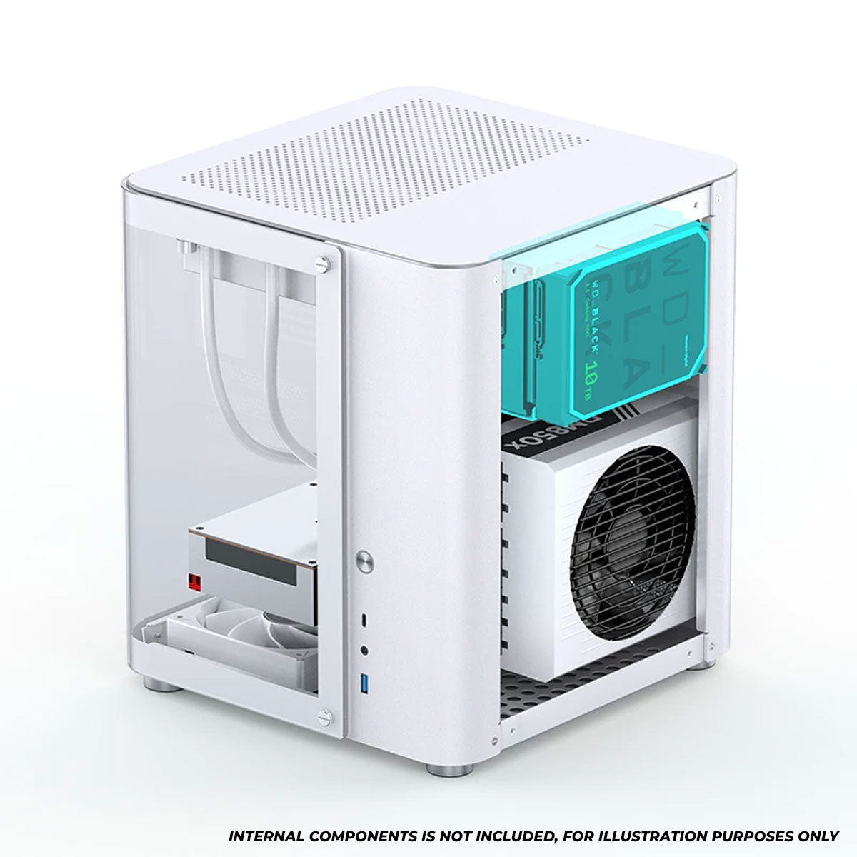 Jonsbo TK-1 M-ATX Separated Cabinet Computer Case (Black, White)