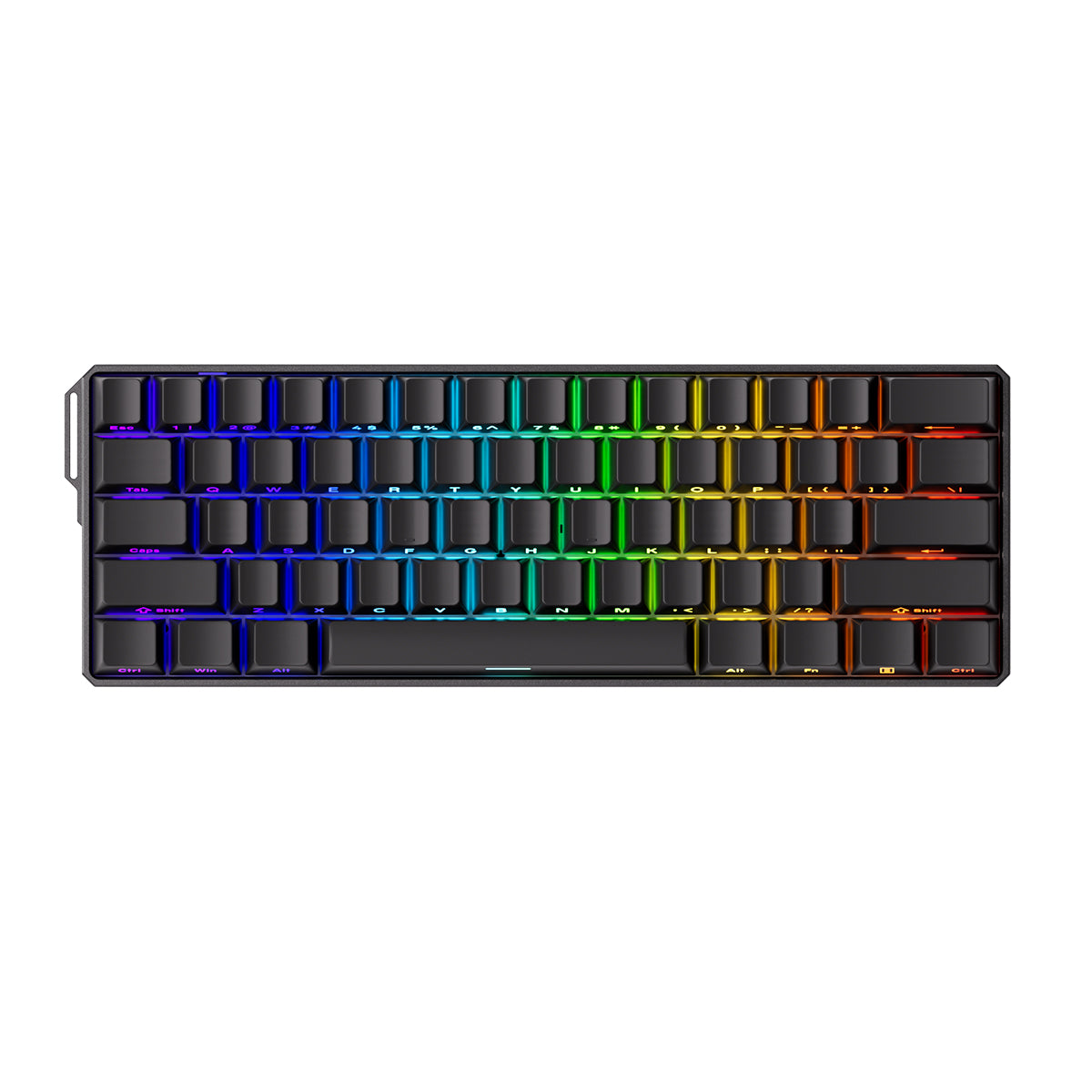 MonsGeek FUN60 Ultra SP Shine-Through Multi-Mode RGB Mechanical Keyboard (Black) (Akko Glare Magnetic Switch)