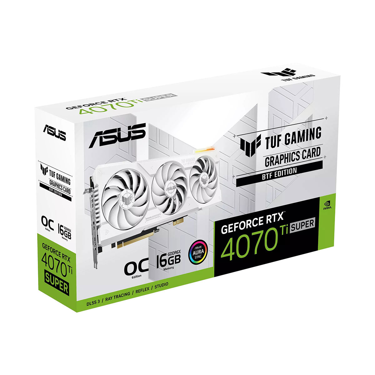 Asus TUF Gaming Geforce RTX 4070 Ti Super OC Edition 16GB GDDR6X BTF White Graphics Card