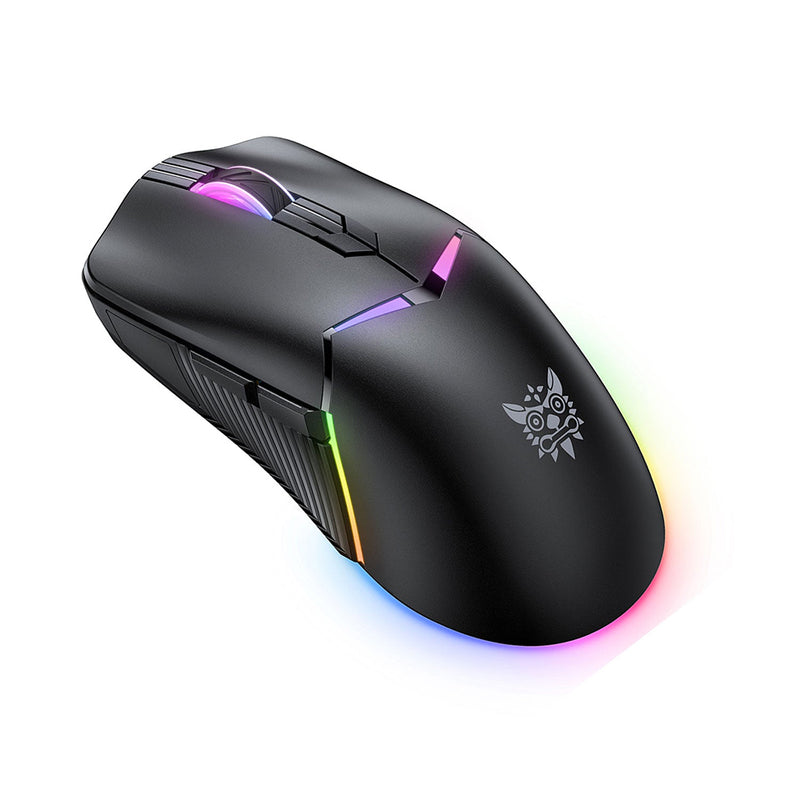 Onikuma CW928 RGB Tri-Mode Gaming Mouse (Black, White)