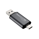 TeamGroup X1 128GB USB 3.2 Gen1 Type-C & Type-A 100MB/s Read Flash Drive (TX13128GC01)
